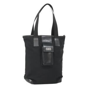 GUCCI Handbag Nylon Black Silver 019 019